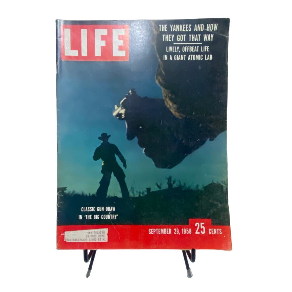 LIFE Magazine September 29 1958 The Big Country Gun Draw Cover Yankees DeGaulle